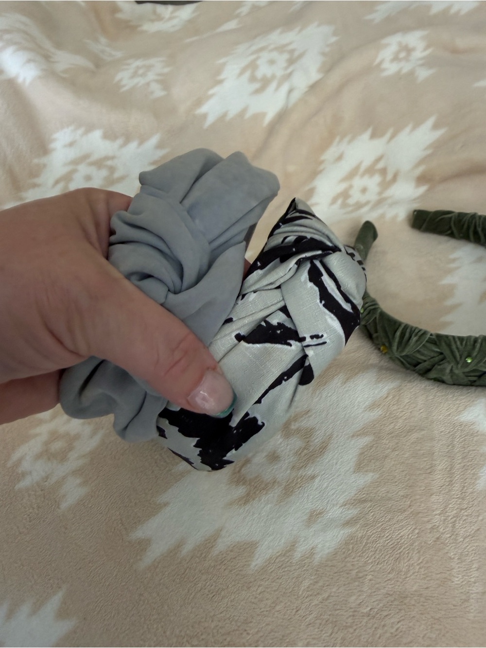 Anthropologie headbands 3 blue green